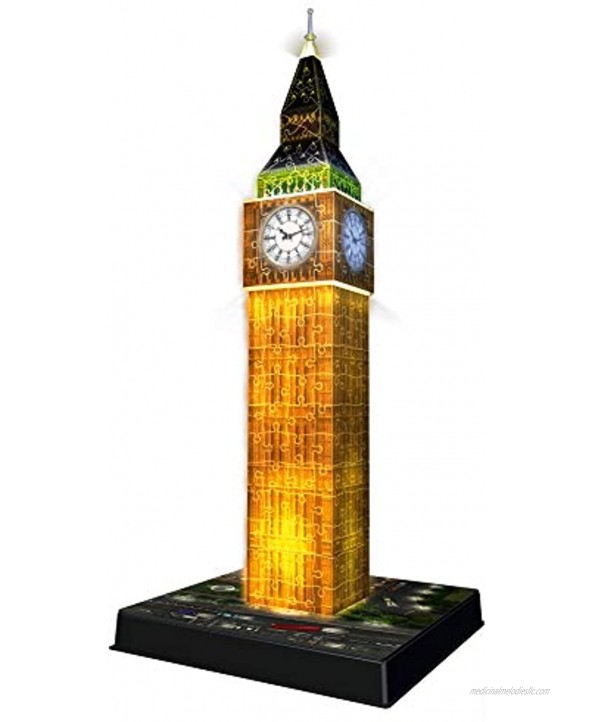 Ravensburger Big Ben Night Edition 216 Piece 3D Jigsaw Puzzle for Kids and Adults Easy Click Technology Means Pieces Fit Together Perfectly