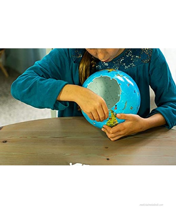 Ravensburger Children's World Globe 180 Piece 3D Jigsaw Puzzle for Kids and Adults Easy Click Technology Means Pieces Fit Together Perfectly