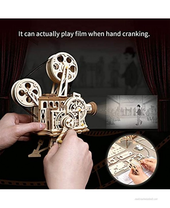 ROKR 3D Wooden Puzzles for Adults- 183pcs Mechanical Building Kits Movie Projector Educational Toys Gift for Adults &Teens Vitascope