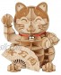 Rolife 3D Wooden Puzzle Lucky Cat -72pcs Japanese Maneki Neko Welcome Display Greeting for Blessing Good Fortune Building Toys Gift for Kids Grown-upsPlutus Cat