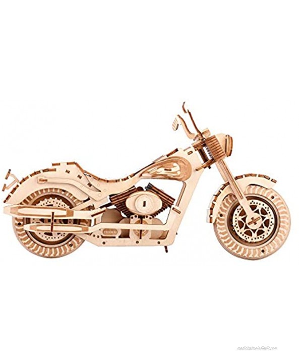ROOMLIFE 3D Wooden Puzzle for Adults Harley Motorcycle for Boyfriend,Kids,Husband,Christmas,Birthday Gift Model Assembly Wooden Craft Home Decors Adult Craft Kits Cool Wooden Model Kit