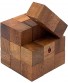 Snake Cube: Handmade & Organic Twisty 3D Brainteaser Wooden Puzzle for Adults from SiamMandalay with SM Gift BoxPictured