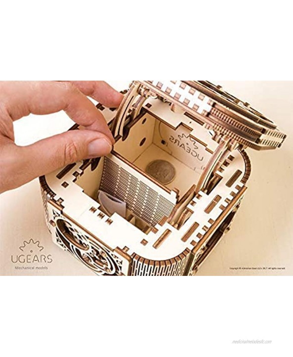 UGEARS Mechanical Models 3-D Wooden Puzzle Treasure Box