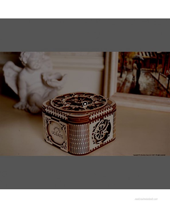 UGEARS Mechanical Models 3-D Wooden Puzzle Treasure Box