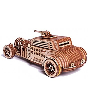 Wood Trick Apocalyptic Car 3D Wooden Puzzles for Adults and Kids to Build Rides up to 26 feet Wooden Model Car Kits to Build for Adults