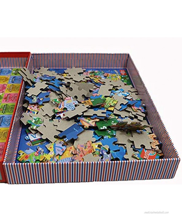 200 Pieces USA Map Jigsaw Puzzles Learning & Education Toys Jumbo Floor Puzzles for Kids Adults Family