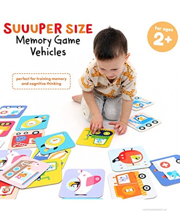 Banana Panda Suuuper Size Memory Game Vehicles Educational Matching Activity for Kids Ages 2 Years +