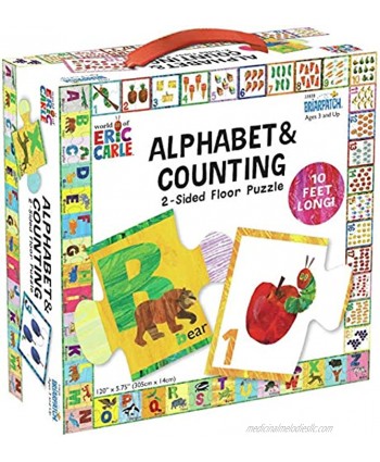 Briarpatch The World of Eric Carle ABC 123 2-Sided Floor Puzzle Multi