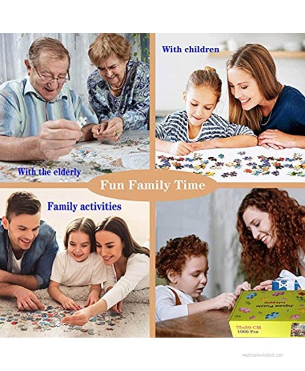 Jigsaw Puzzles 1000 Pieces,Flowers Puzzle for Adults Kids,with Puzzle Glue,Gift for mom Gift for grandma-29.5x20in