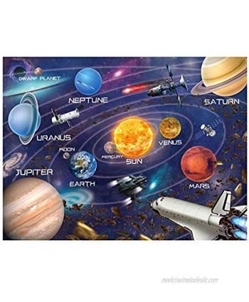 Kids Puzzle for Kids Ages 4-8 Solar System Floor Puzzle Raising Children Recognition Promotes Hand Eye Coordinatio Glow in The Dark,46Pcs,24x18in