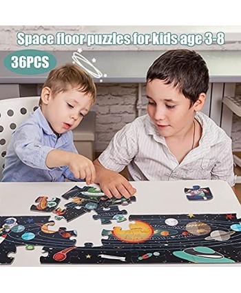 Kids Puzzles for Kids Age 3-8 HAS 36 Piece Space Floor Puzzle Children Puzzles for Boys and Girls and Educational Toys Jigsaw Puzzles Raising Children Recognition & Memory Skill Practice