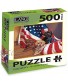 LANG 500 Piece Puzzle -"American Puppy" Artwork by Jim Lamb Linen Finish 24” x 18” Completed