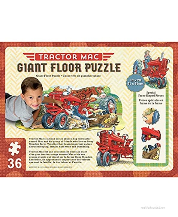 MasterPieces Floor 36 Puzzle Puzzles Collection Tractor Mac 36 Piece Jigsaw Puzzle 24 x 36