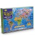 MAZYPO 200 Pieces World Map Jigsaw Puzzle of Learning & Education for Kids Raising Children Recognition and Memory Skill Practice Learn World States Along with Their Capitals and Fun Facts