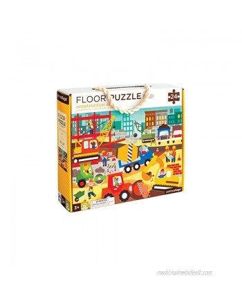 Petit Collage Floor Puzzle Construction Site 24-Pieces – Large Puzzle for Kids Completed Construction Jigsaw Puzzle Measures 18” x 24” – Makes a Great Gift Idea for Ages 3+