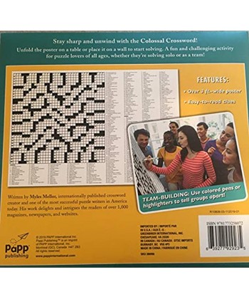 Supersized Solving Colossal Crossword Puzzle Giant Poster Volume 1 Over 3ft Wide!