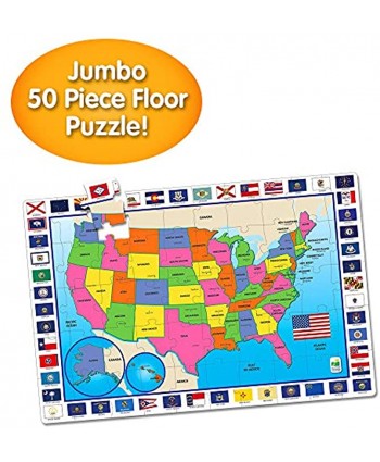 The Learning Journey: Jumbo Floor Puzzles USA Map Extra Large Puzzle Measures 3 ft by 2 ft