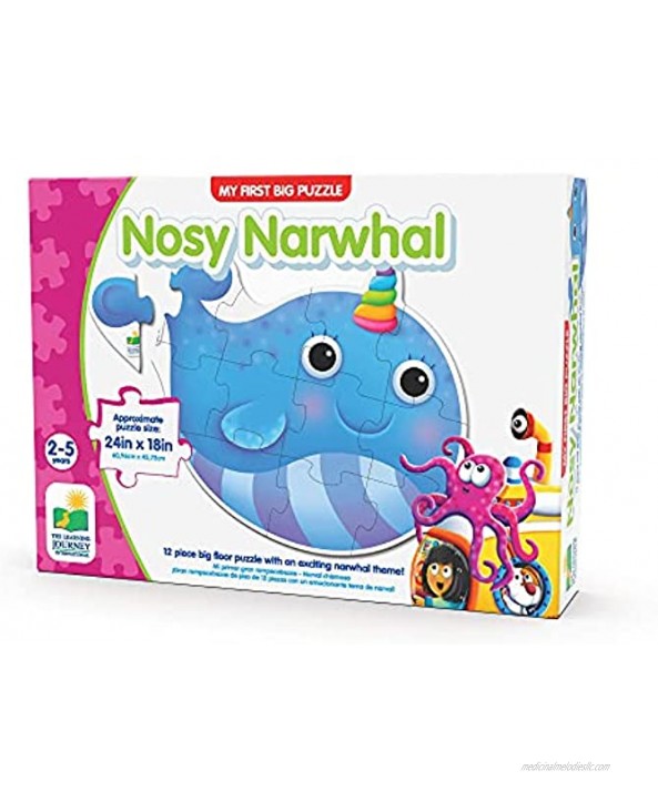 The Learning Journey: My First Big Floor Puzzle Nosy Narwhal Puzzles for Kids Ages 2-4 Award Winning Toys