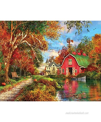 White Mountain Puzzles Autumn Barn 1000 Piece Jigsaw Puzzle