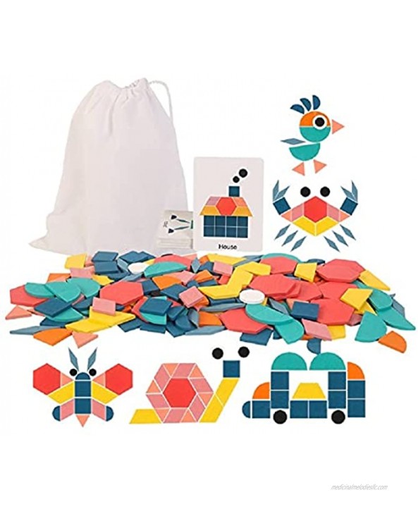 180 PCS Wooden Peg Puzzles for Toddlers Animals Vehicles and Geometric Shape Puzzles for Kids Early Childhood Education Wooden Puzzle Learning Toys Gift for Girls and Boys with Storage Bag