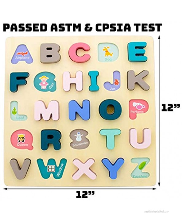 Alphabet Puzzle Premium ABC Wooden Peg Puzzle Extra Large
