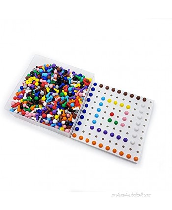 Amazing Child Peg Board 6" Square with 1200 pegs 12 Montessori Colors