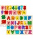 Attmu 2 Pack Wooden Toddlers Alphabet Puzzles Kids ABC Letter Number Shape Puzzles 2 in 1 Educational Learning Toys with Puzzle Boards Gifts for Boys Girls Age 1 2 3 4 5 6 Years Old