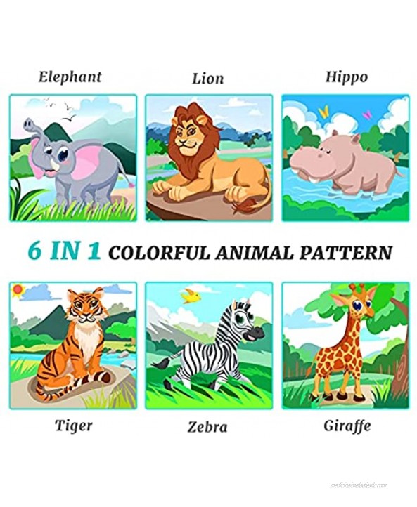 Euyecety Wooden Puzzles Toddler Puzzles Ages 2-4 Montessori Toys for 2 3 4 5 Year Old 6 in 1 Animal Puzzles for Kids Learning & Education Toys Birthday Gift for Boys Girls Toddler
