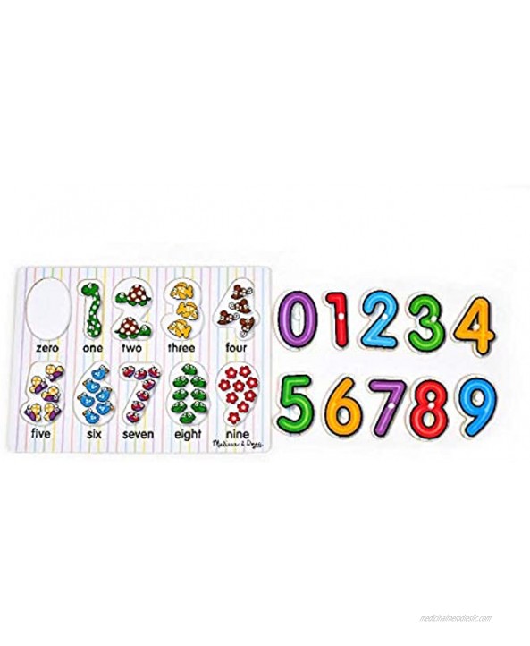 Melissa & Doug See-Inside Numbers Wooden Peg Puzzle 10 pcs