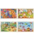 Toddler Puzzle Wooden Puzzles for Toddlers 2-4 Years Old 4 Pack Animal Shape Montessori Puzzles Toy for Infant Early Learning Preschool Educational Toys Gifts for Boys and Girls.