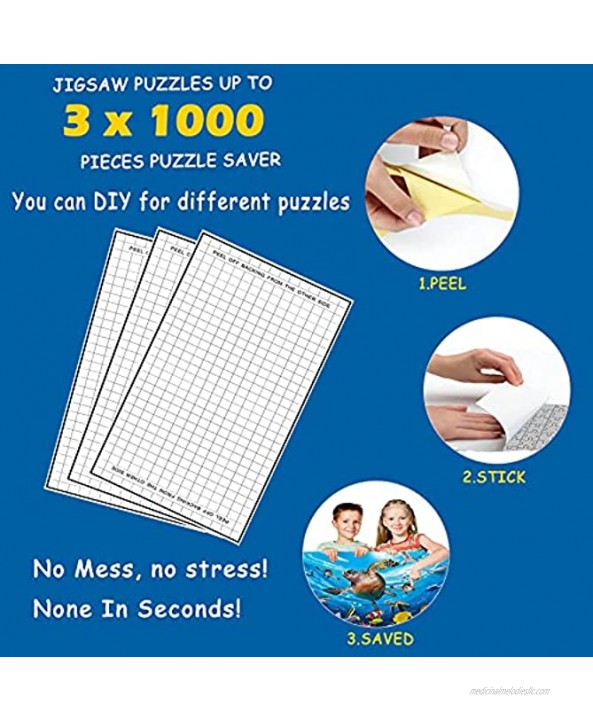 20 Sheets Puzzle Saver Puzzle Glue and Frame No Mess Puzzle Saver Kit for Large Puzzles Use These Puzzle Glue Sheets to Preserve Your Finished Puzzle Save Up to 3 x 1000 Piece Puzzles for Adults