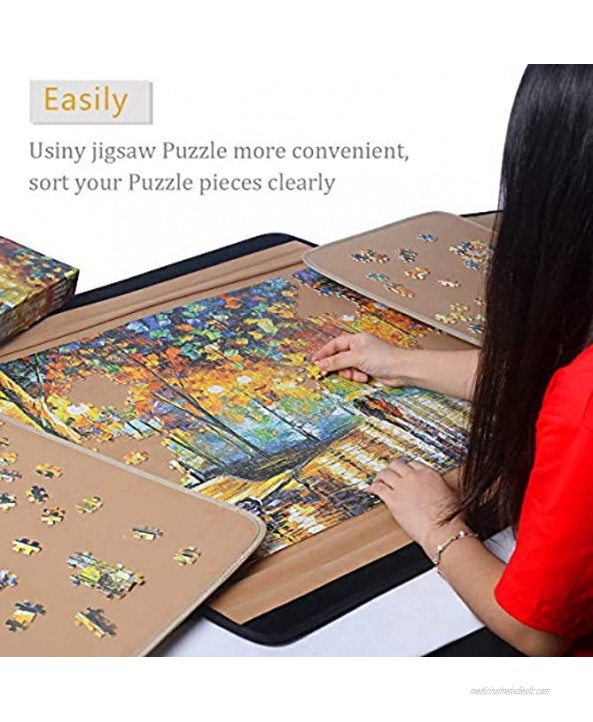Jigsaw Puzzle case Puzzle Board- Ingooood Easy Move Storage Jigsaw Puzzle mat Work Separate Puzzle Board for up to 1,000 Pieces Durable jigboard