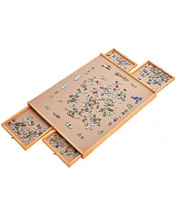 Jumbo Size: 34"×26" for Maximum 1500 Pieces Puzzles Puzzle Board Puzzle Table Puzzle Tables for Adults Puzzle Boards and Storage Jigsaw Puzzle Table Puzzle Tray Weight: 2.0 LBS 5 KGS