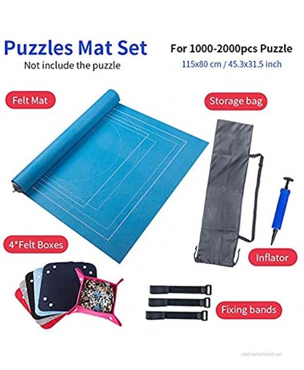 LUBINGT Jigsaw Puzzle Puzzles Mat Jigsaw Roll Felt Mat Play mat Puzzles Blanket for Up to 2000 Pieces Puzzle Accessories Portable Travel Storage Bag Color : Leaflet red