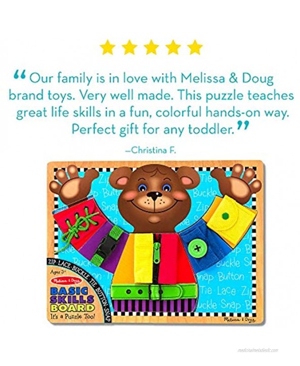 Melissa & Doug Basic Skills Puzzle Board Wooden Educational Toy