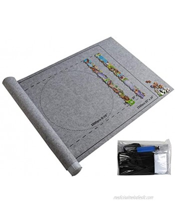 Puzzle Mat Jigsaw Puzzles Roll Up Mat Play Mat Puzzles Blanket for Up to 1500 Pieces Puzzles Travel Storage Bag