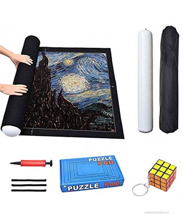 Puzzle Mat Roll Up Large Puzzles Mat 2000Pieces,1000 Pieces to 500 Pieces Puzzles Store Keeper Mat 46 X 29 Felt Mat Puzzles Saver Board for Adults Kids