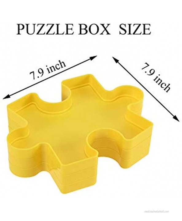 Puzzle Set,Puzzle Accessories Puzzle Keeper Puzzle Storage Puzzle Savers Puzzle mat Puzzle mats Puzzle mat roll up 6 Pack Puzzles Boxes Puzzle Storage with DIY Toys Gift for Girls Adult boyYellow