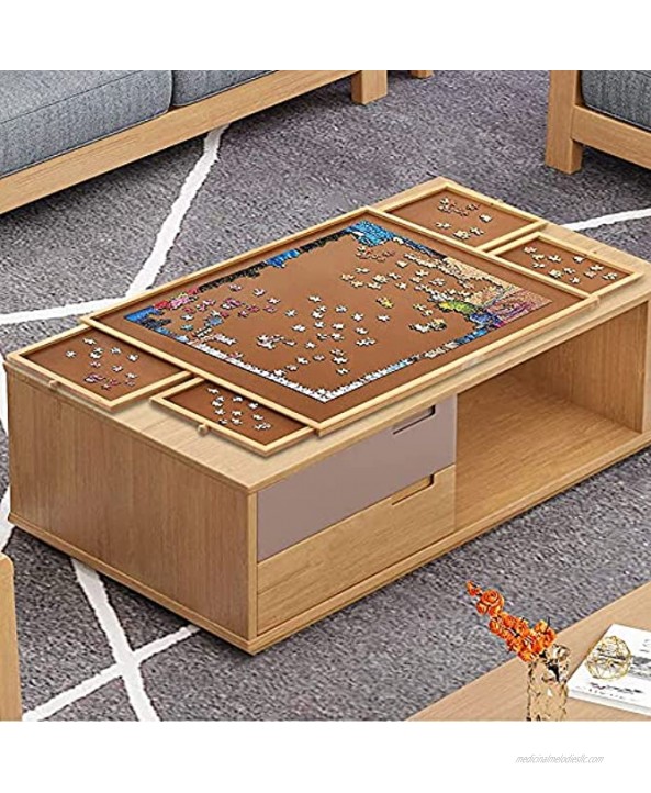 Puzzle Tables for Adults Portable Large with 4 Removable Storage & Sorting Drawers | Smooth Plateau Fiberboard Work Surface & Reinforced Hardwood | for Games & Puzzles 26inch35inch