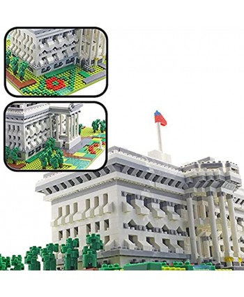 ZIHUAD Architecture White House Micro Mini Blocks- 3D Puzzle Building Blocks Set Toys for Kids or Adult
