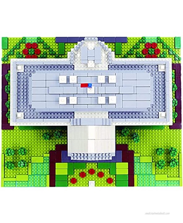 ZIHUAD Architecture White House Micro Mini Blocks- 3D Puzzle Building Blocks Set Toys for Kids or Adult