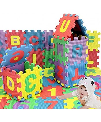36pcs Baby Child Number Alphabet Digital Puzzle Foam Maths Little Size Non Slip Waterproof Lightweight Easy Clean Building Blocks Maths Early Educational Toy Gift Baby Crawling Mats 55CM