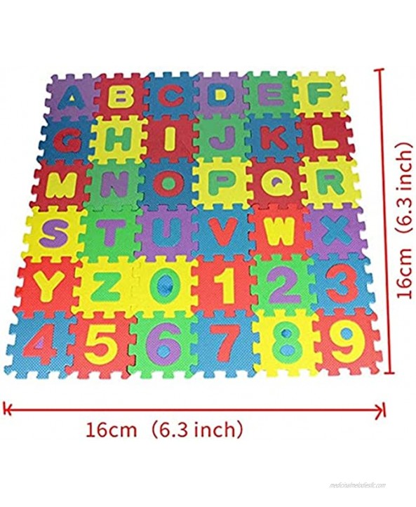 36pcs Baby Child Number Alphabet Digital Puzzle Kids Puzzles Toys EVA Foam Mat Alphabet Letters Numbers Puzzles Little Size Non Slip Waterproof Maths Early Educational Toy Gift