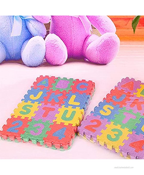 36pcs Baby Child Number Alphabet Digital Puzzle Kids Puzzles Toys EVA Foam Mat Alphabet Letters Numbers Puzzles Little Size Non Slip Waterproof Maths Early Educational Toy Gift
