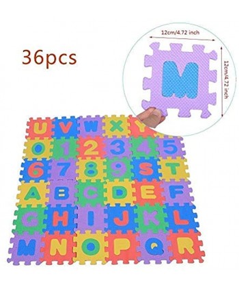 36Pcs Infant Soft EVA Foam Play Puzzle Mat Numbers & Letters Baby Children Kids Playing Crawling Non-Toxic Pad Toys