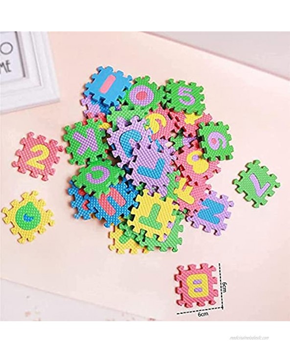 Gcebog 36Pcs Baby Child Number Alphabet Digital Puzzle Colorful Interlocking Alphabet and Numbers Floor Play Mat Safe Non-Toxic Non-Slip and Easy to Clean Best Toys for Early Childhood Education