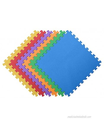 IncStores 1 2 Inch Thick Rainbow Playmat Foam Flooring Tiles | Vibrant Interlocking Foam Tiles for Floor Protection in Your Basement Playroom and More