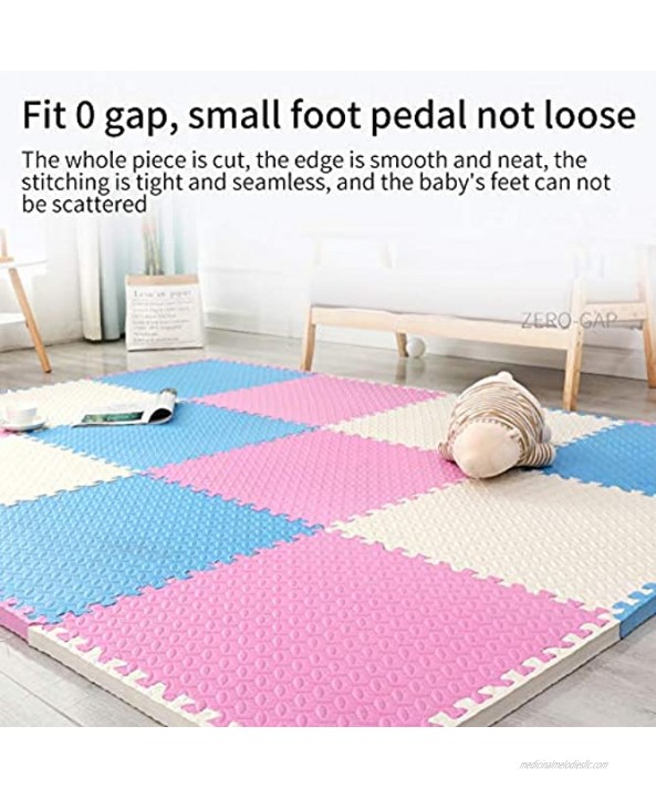Just E Joy 9Pc Soft Foam Floor Mat with Can be Spliced,Thicken Exercise Foam Mats,Kids Foam Puzzle Floor Play Mat,11.81x11.81x0.47inch