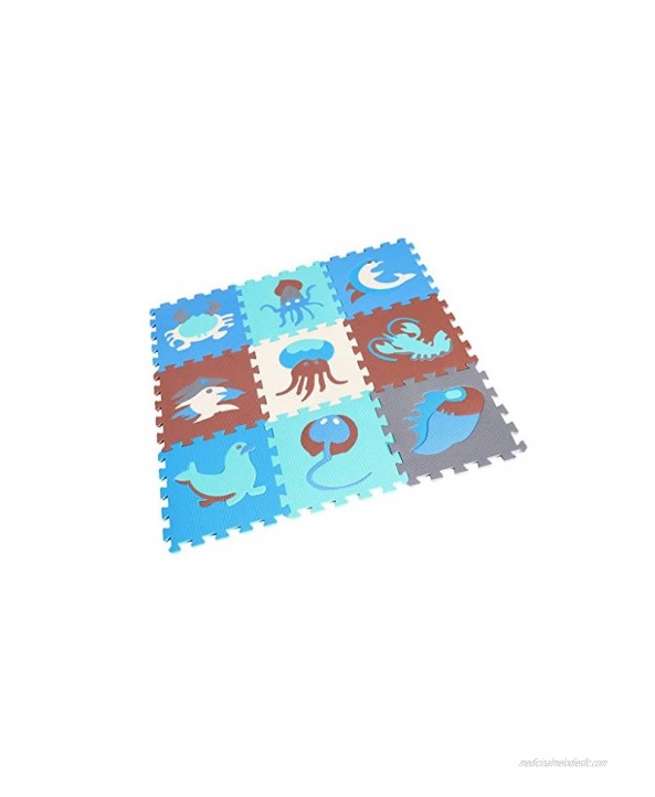 menolana Interlocking Soft Foam Mats for Kids to Play on Floor Various Themes to Choose Ocean-A as described