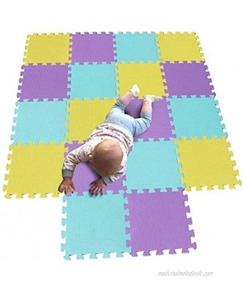 MQIAOHAM Children Puzzle mat Play mat Squares Play mat Tiles Baby mats for Floor Puzzle mat Soft Play mats Girl playmat Carpet Interlocking Foam Floor mats for Baby Yellow Green Purple 105108111